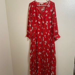 Floral Pleated Dress